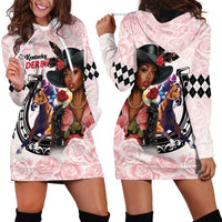 Kentucky Horse Racing Hoodie Dress Black Derby Lady Pink Roses