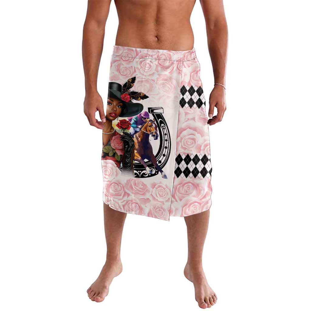 Kentucky Horse Racing Lavalava Black Derby Lady Pink Roses