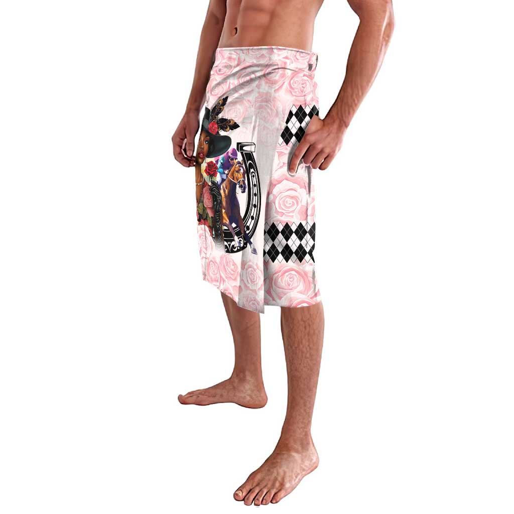 Kentucky Horse Racing Lavalava Black Derby Lady Pink Roses