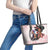 Kentucky Horse Racing Leather Tote Bag Black Derby Lady Pink Roses