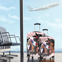 Kentucky Horse Racing Luggage Cover Black Derby Lady Pink Roses