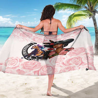 Kentucky Horse Racing Sarong Black Derby Lady Pink Roses