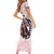 Kentucky Horse Racing Short Sleeve Bodycon Dress Black Derby Lady Pink Roses