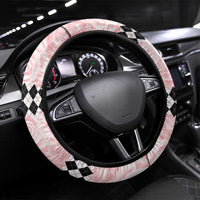Kentucky Horse Racing Steering Wheel Cover Black Derby Lady Pink Roses