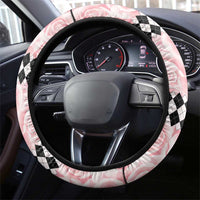Kentucky Horse Racing Steering Wheel Cover Black Derby Lady Pink Roses