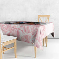 Kentucky Horse Racing Tablecloth Black Derby Lady Pink Roses