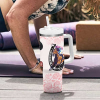 Kentucky Horse Racing Tumbler With Handle Black Derby Lady Pink Roses