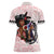 Kentucky Horse Racing Women Polo Shirt Black Derby Lady Pink Roses