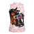 Kentucky Horse Racing Women Sleeveless Polo Shirt Black Derby Lady Pink Roses