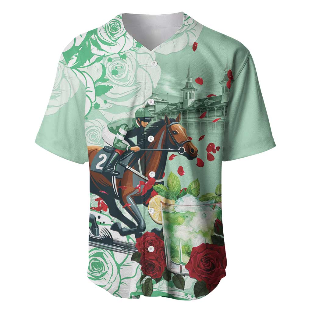 Kentucky Horse Racing Baseball Jersey Churchill Downs Derby Mint Julep Cocktail
