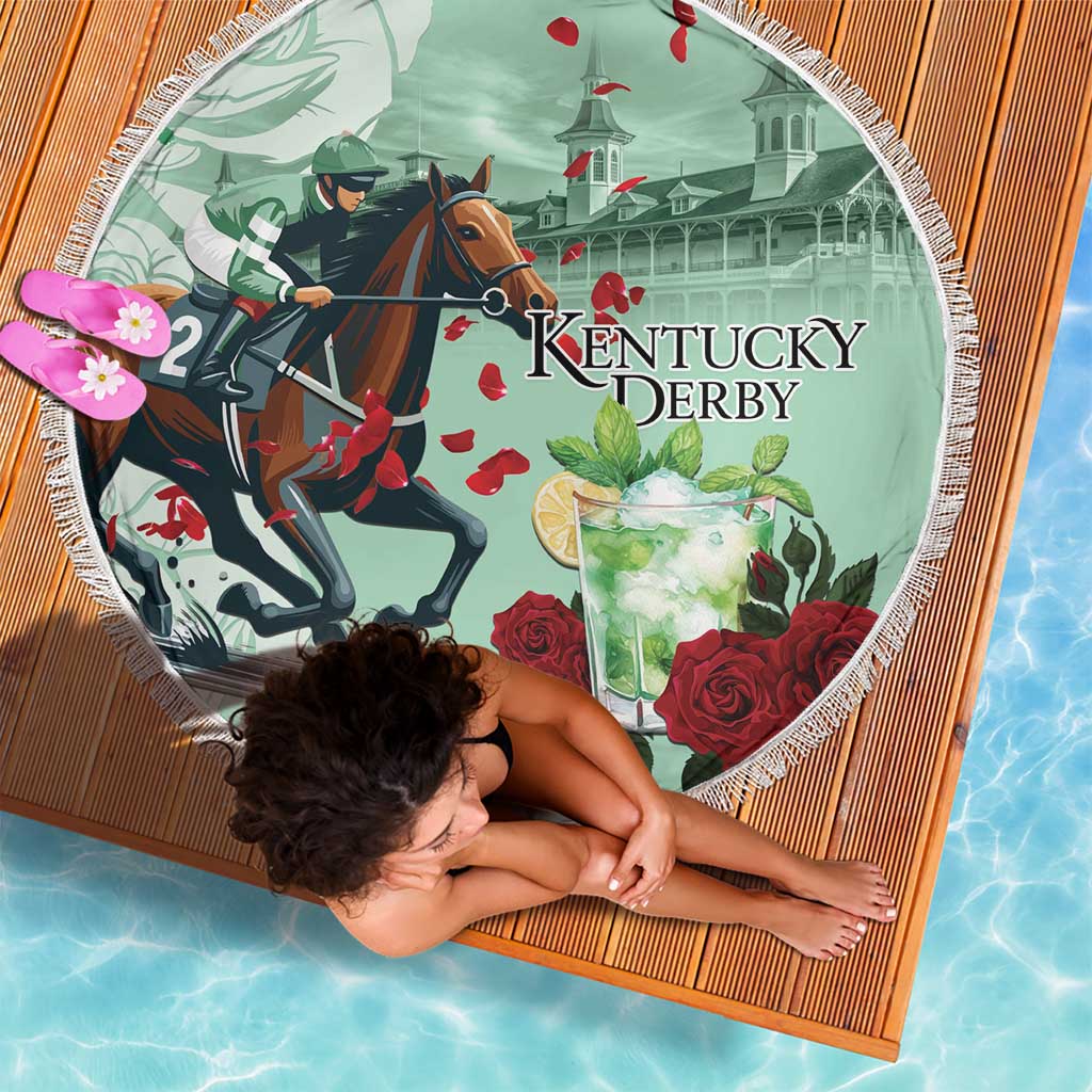 Kentucky Horse Racing Beach Blanket Churchill Downs Derby Mint Julep Cocktail