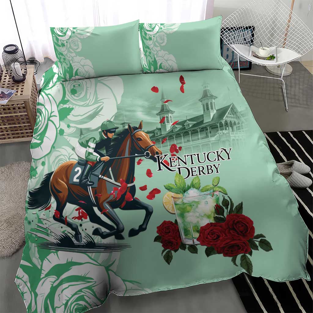 Kentucky Horse Racing Bedding Set Churchill Downs Derby Mint Julep Cocktail
