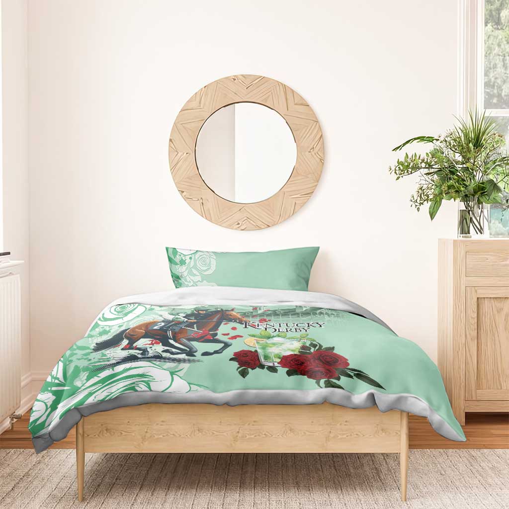 Kentucky Horse Racing Bedding Set Churchill Downs Derby Mint Julep Cocktail