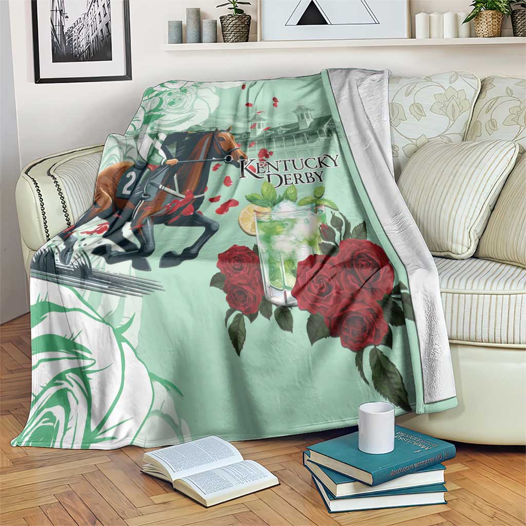 Kentucky Horse Racing Blanket Churchill Downs Derby Mint Julep Cocktail