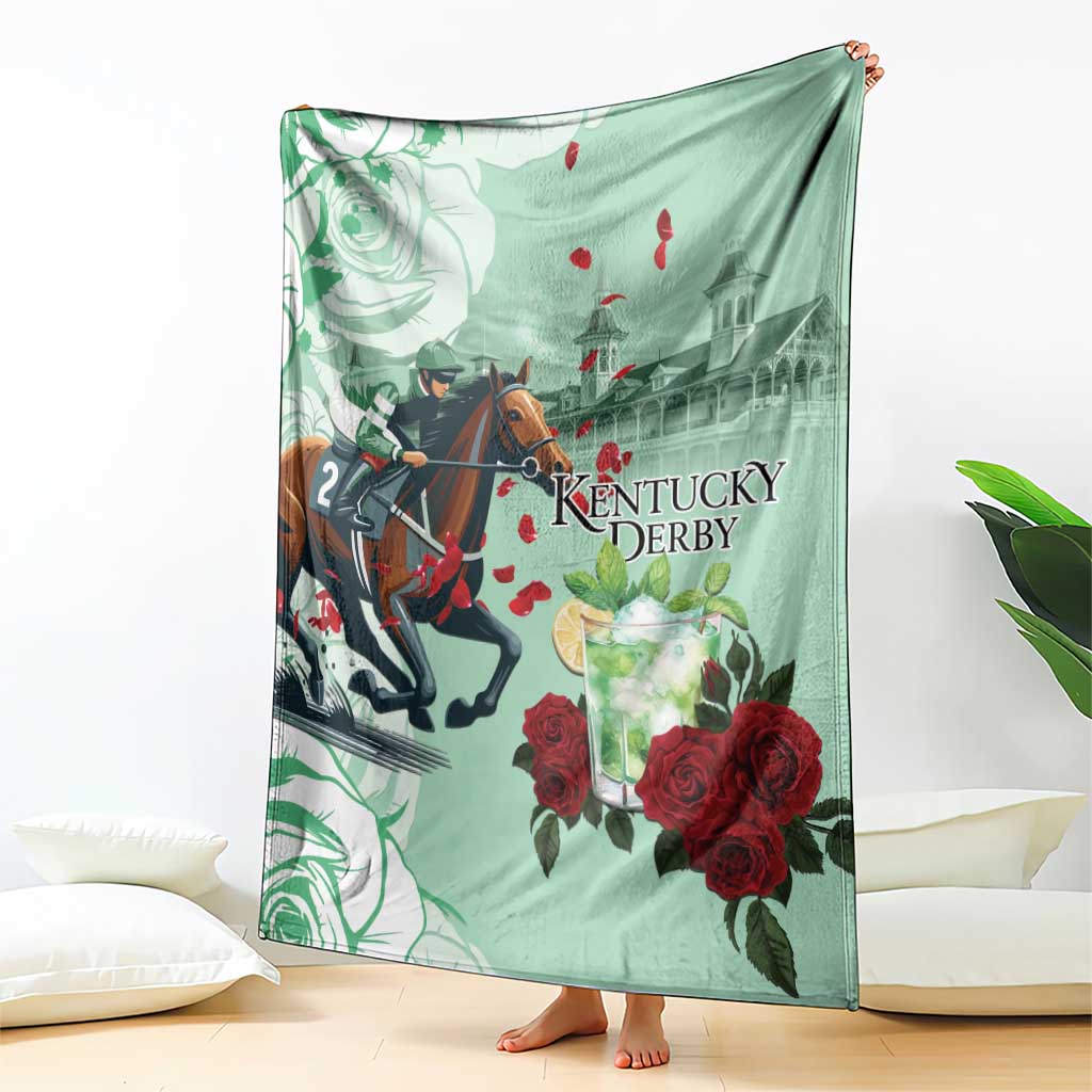 Kentucky Horse Racing Blanket Churchill Downs Derby Mint Julep Cocktail