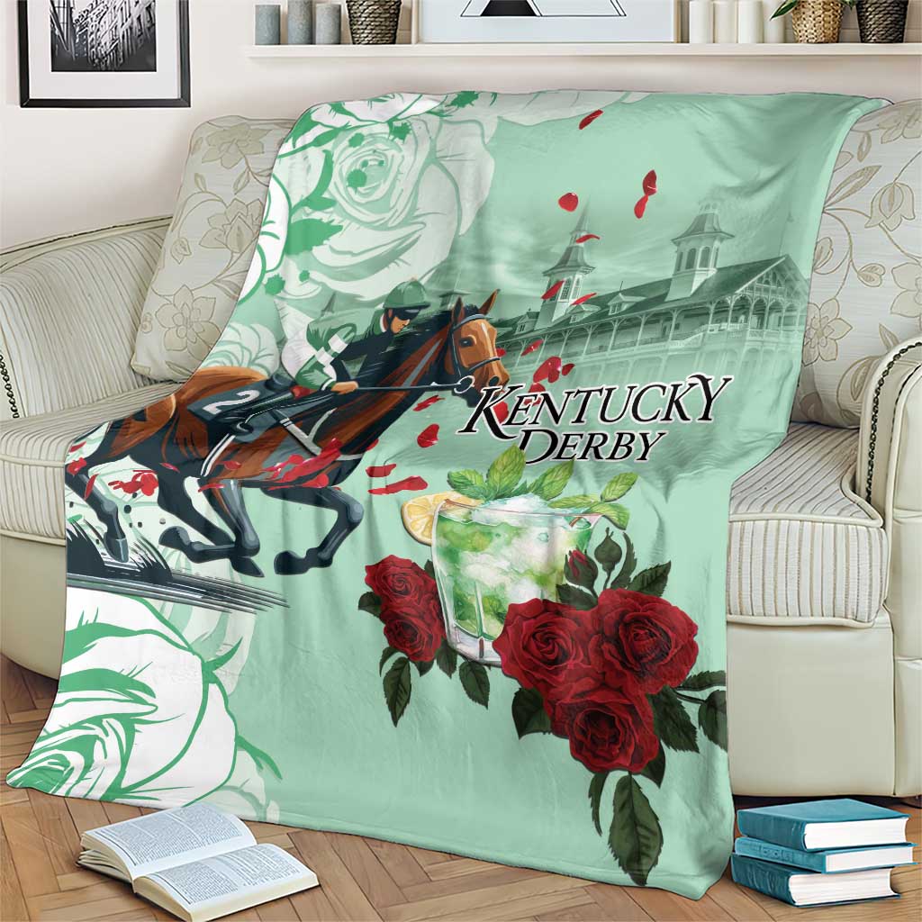 Kentucky Horse Racing Blanket Churchill Downs Derby Mint Julep Cocktail