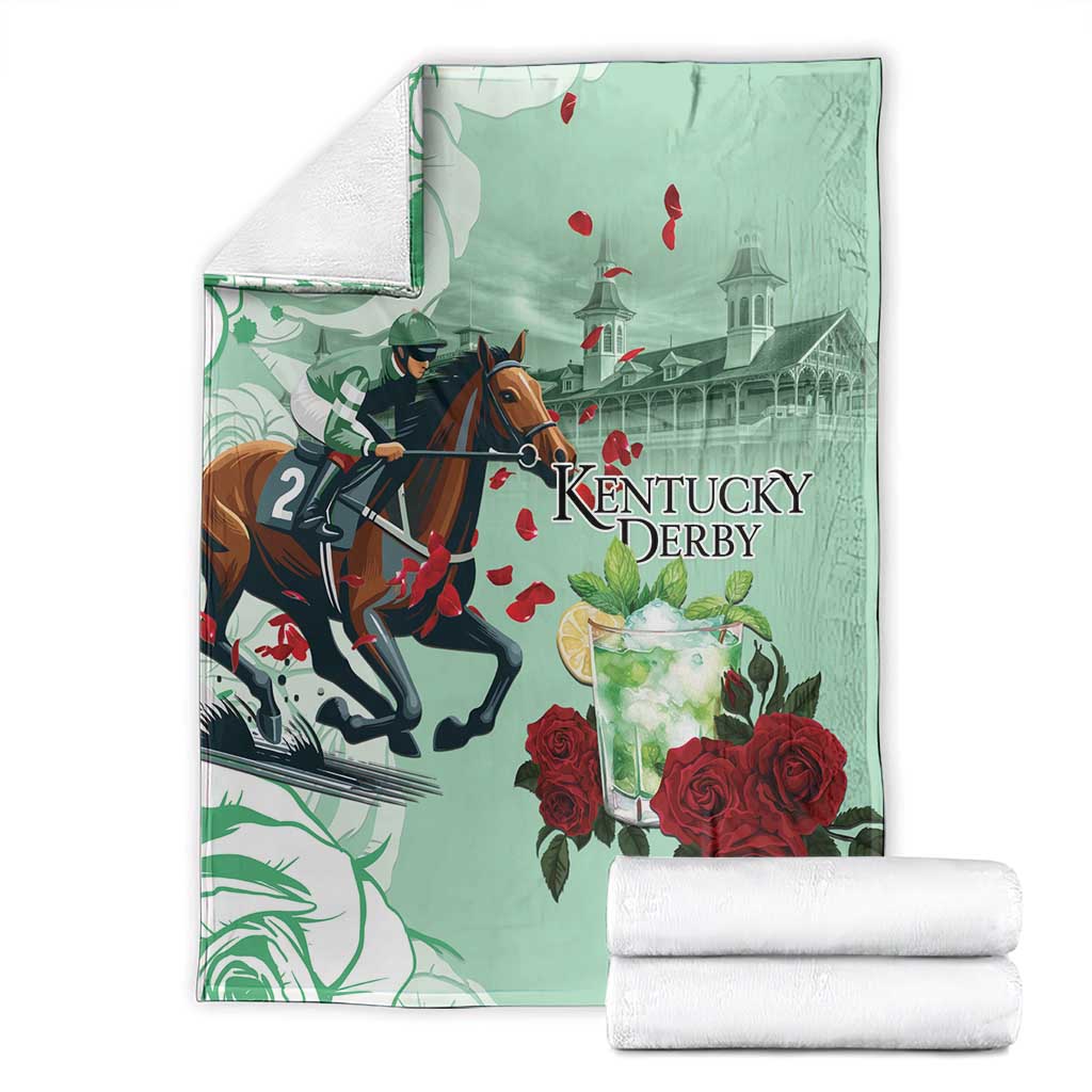 Kentucky Horse Racing Blanket Churchill Downs Derby Mint Julep Cocktail