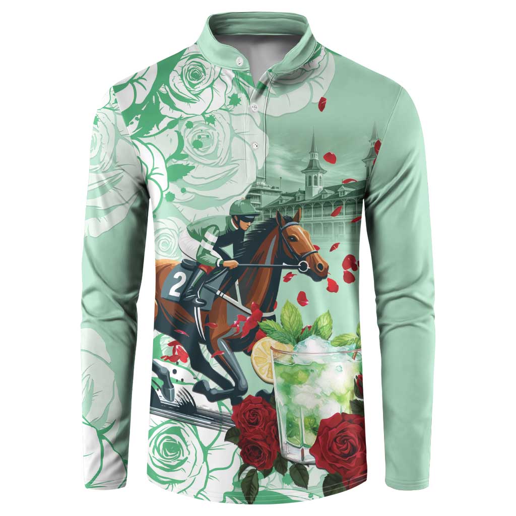 Kentucky Horse Racing Button Sweatshirt Churchill Downs Derby Mint Julep Cocktail