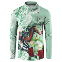 Kentucky Horse Racing Button Sweatshirt Churchill Downs Derby Mint Julep Cocktail