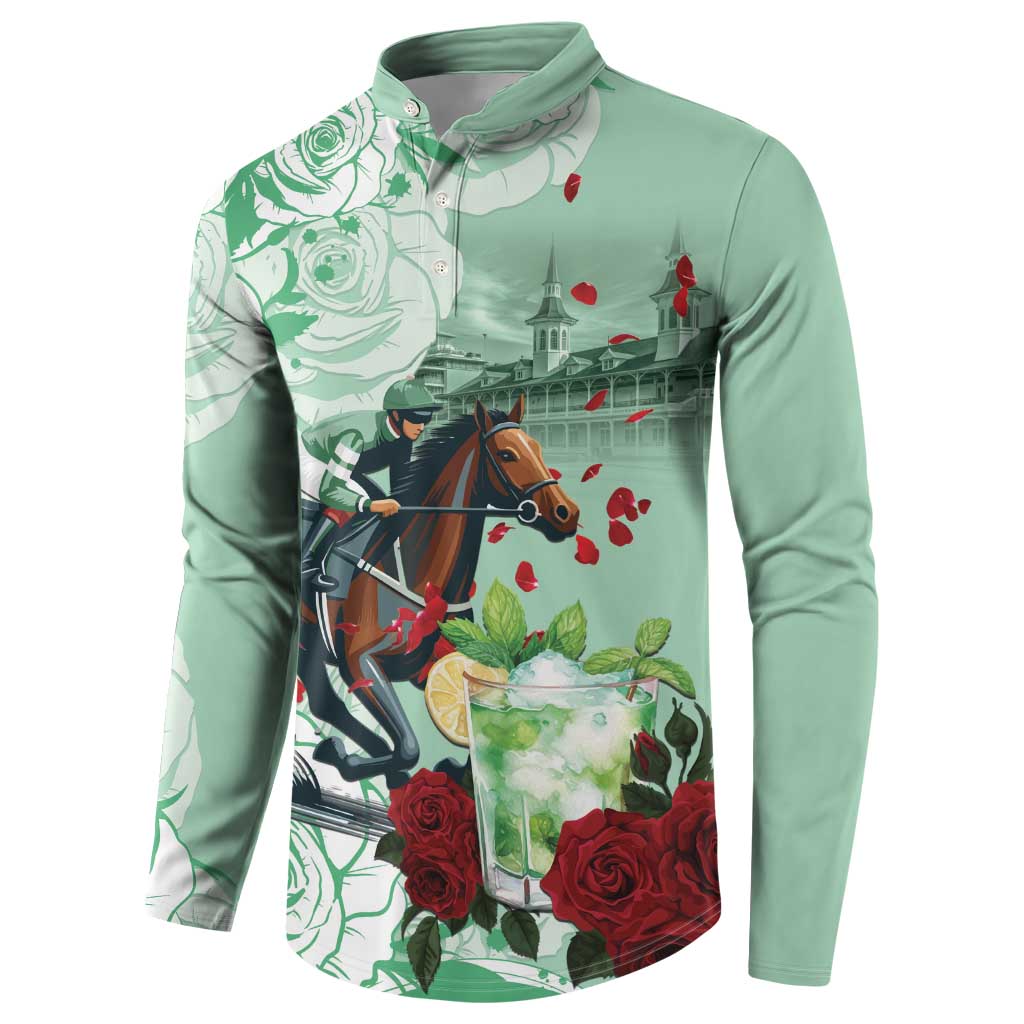 Kentucky Horse Racing Button Sweatshirt Churchill Downs Derby Mint Julep Cocktail