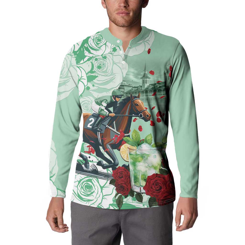 Kentucky Horse Racing Button Sweatshirt Churchill Downs Derby Mint Julep Cocktail