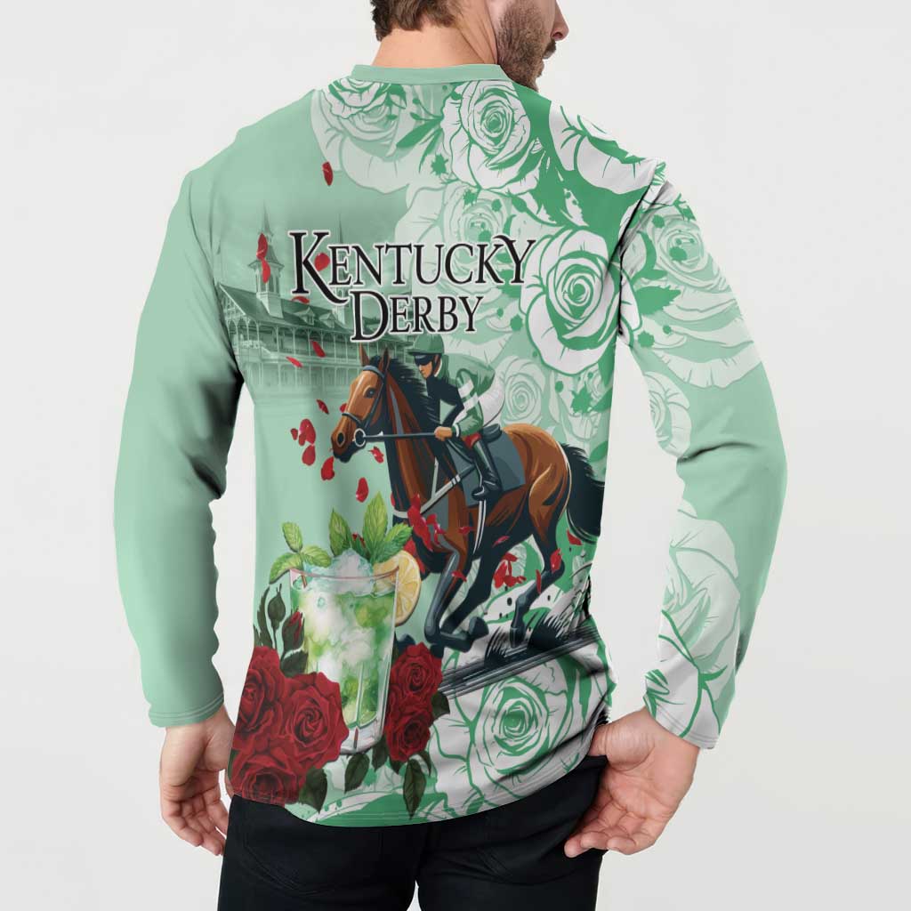 Kentucky Horse Racing Button Sweatshirt Churchill Downs Derby Mint Julep Cocktail