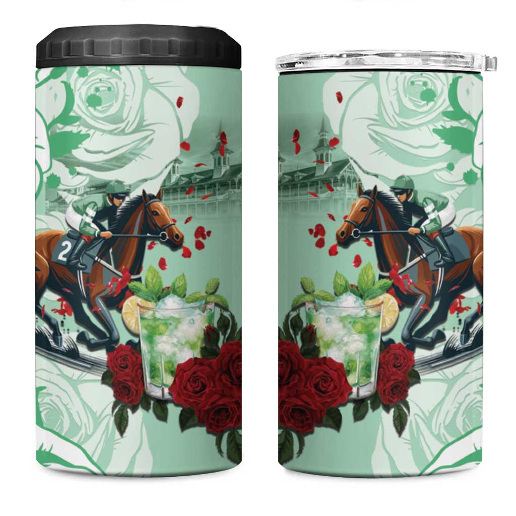 Kentucky Horse Racing 4 in 1 Can Cooler Tumbler Churchill Downs Derby Mint Julep Cocktail