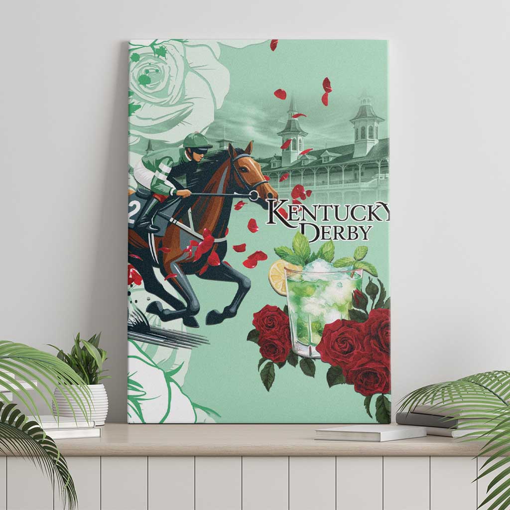 Kentucky Horse Racing Canvas Wall Art Churchill Downs Derby Mint Julep Cocktail
