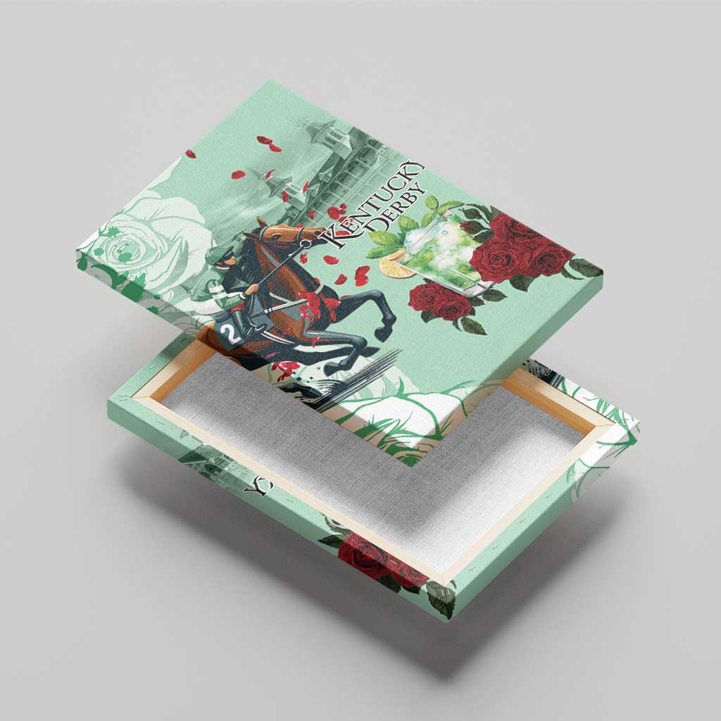 Kentucky Horse Racing Canvas Wall Art Churchill Downs Derby Mint Julep Cocktail