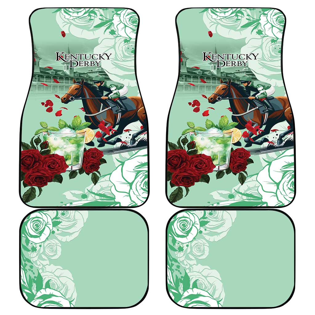 Kentucky Horse Racing Car Mats Churchill Downs Derby Mint Julep Cocktail