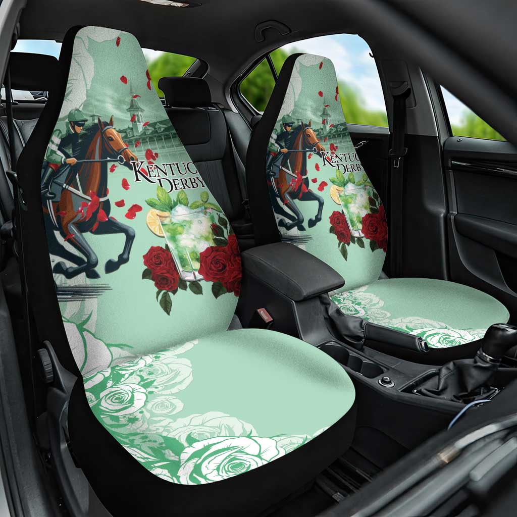 Kentucky Horse Racing Car Seat Cover Churchill Downs Derby Mint Julep Cocktail