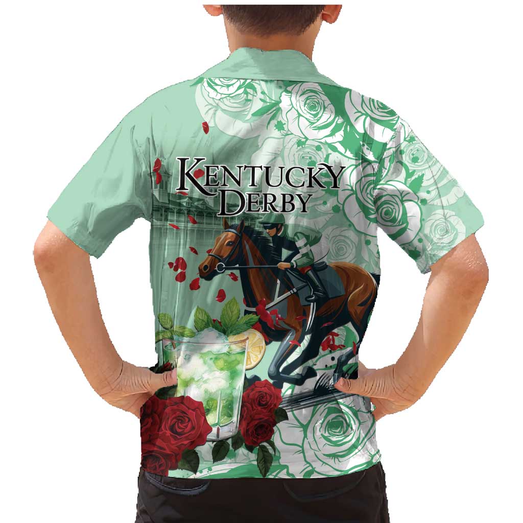 Kentucky Horse Racing Family Matching Mermaid Dress and Hawaiian Shirt Churchill Downs Derby Mint Julep Cocktail