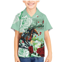 Kentucky Horse Racing Family Matching Mermaid Dress and Hawaiian Shirt Churchill Downs Derby Mint Julep Cocktail