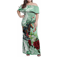 Kentucky Horse Racing Family Matching Off Shoulder Maxi Dress and Hawaiian Shirt Churchill Downs Derby Mint Julep Cocktail