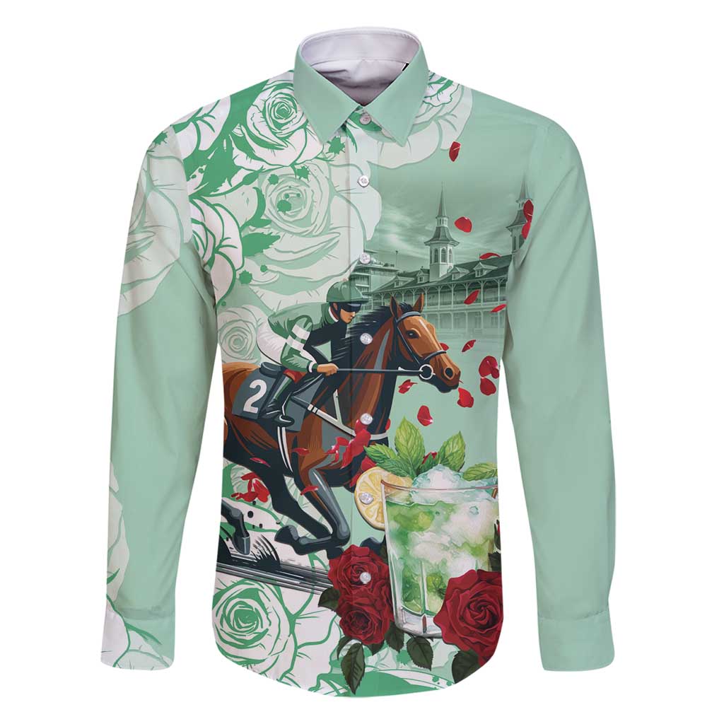 Kentucky Horse Racing Family Matching Off Shoulder Short Dress and Hawaiian Shirt Churchill Downs Derby Mint Julep Cocktail