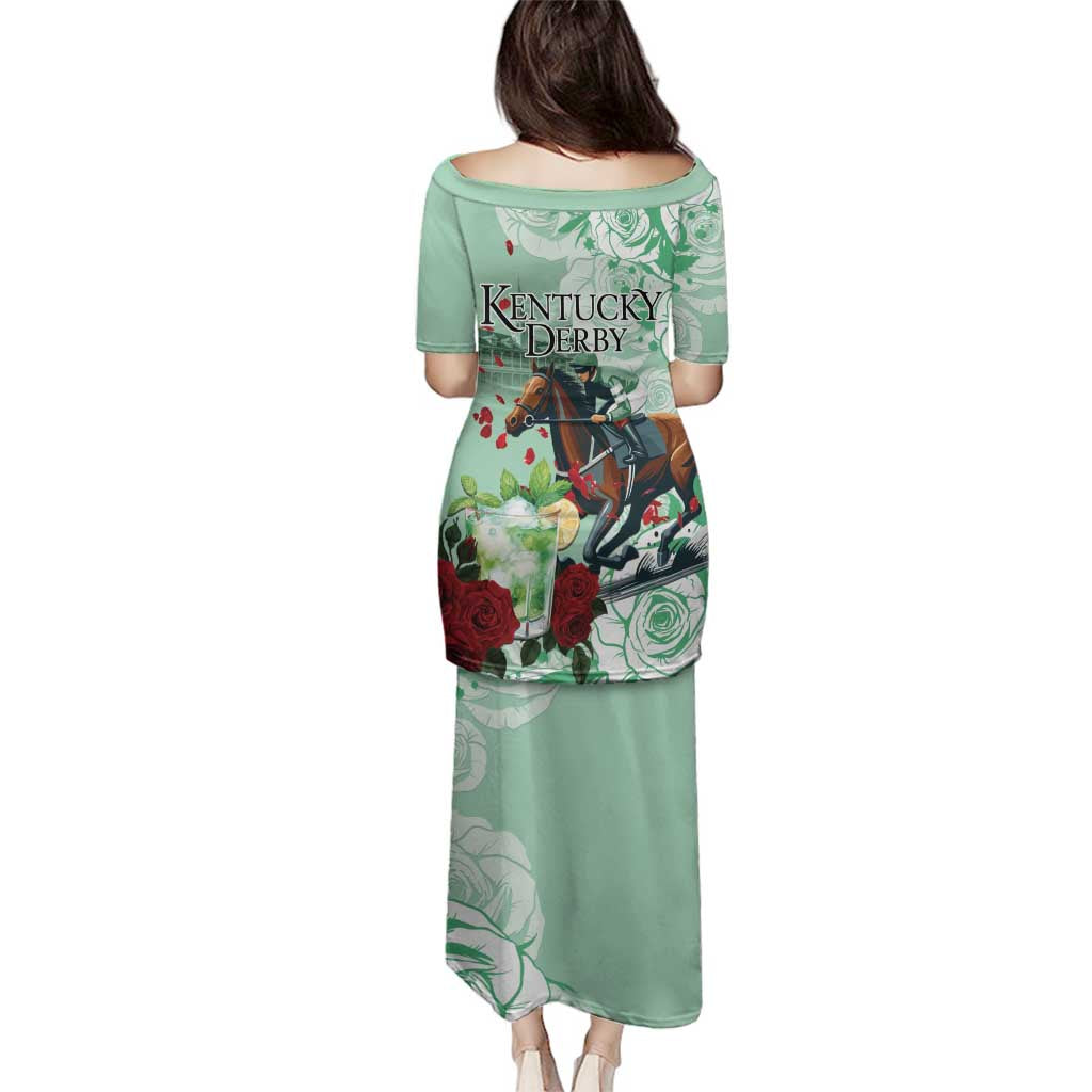 Kentucky Horse Racing Family Matching Puletasi and Hawaiian Shirt Churchill Downs Derby Mint Julep Cocktail