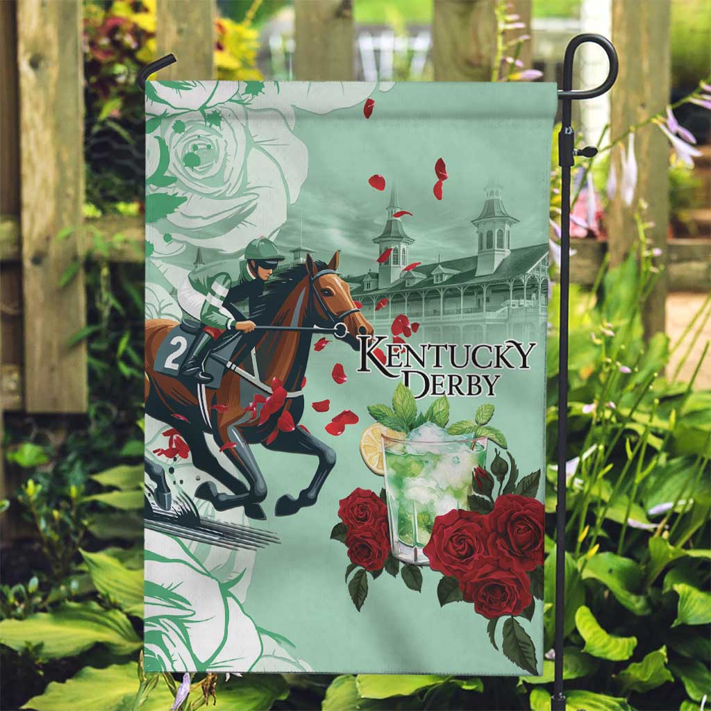 Kentucky Horse Racing Garden Flag Churchill Downs Derby Mint Julep Cocktail
