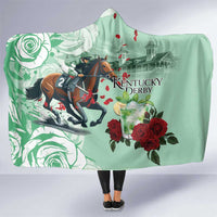 Kentucky Horse Racing Hooded Blanket Churchill Downs Derby Mint Julep Cocktail