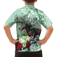 Kentucky Horse Racing Kid Hawaiian Shirt Churchill Downs Derby Mint Julep Cocktail