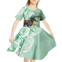 Kentucky Horse Racing Kid Short Sleeve Dress Churchill Downs Derby Mint Julep Cocktail