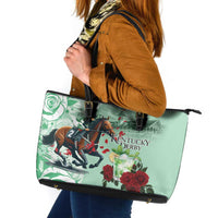 Kentucky Horse Racing Leather Tote Bag Churchill Downs Derby Mint Julep Cocktail