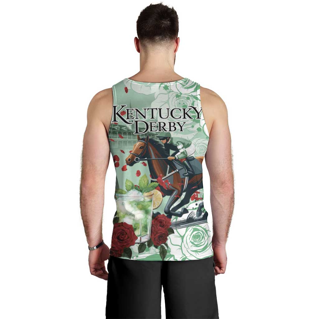 Kentucky Horse Racing Men Tank Top Churchill Downs Derby Mint Julep Cocktail