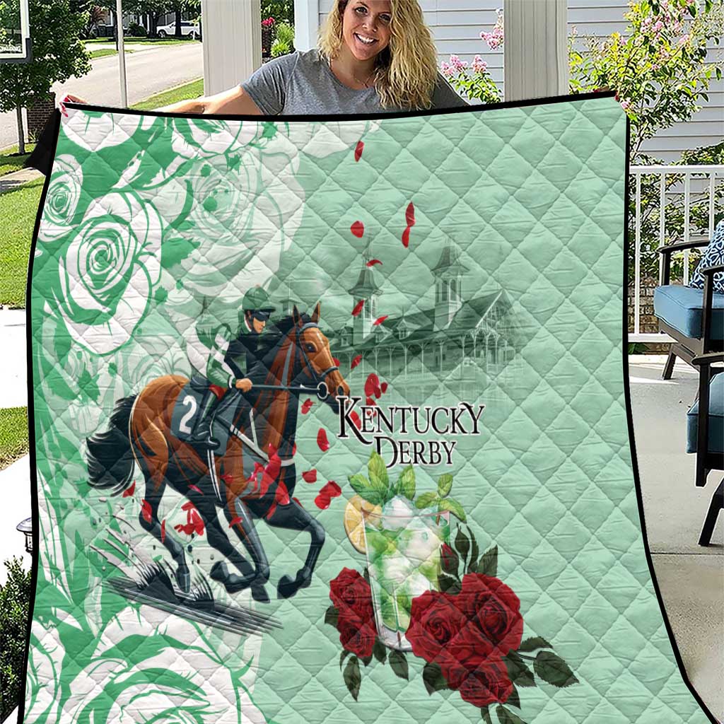 Kentucky Horse Racing Quilt Churchill Downs Derby Mint Julep Cocktail