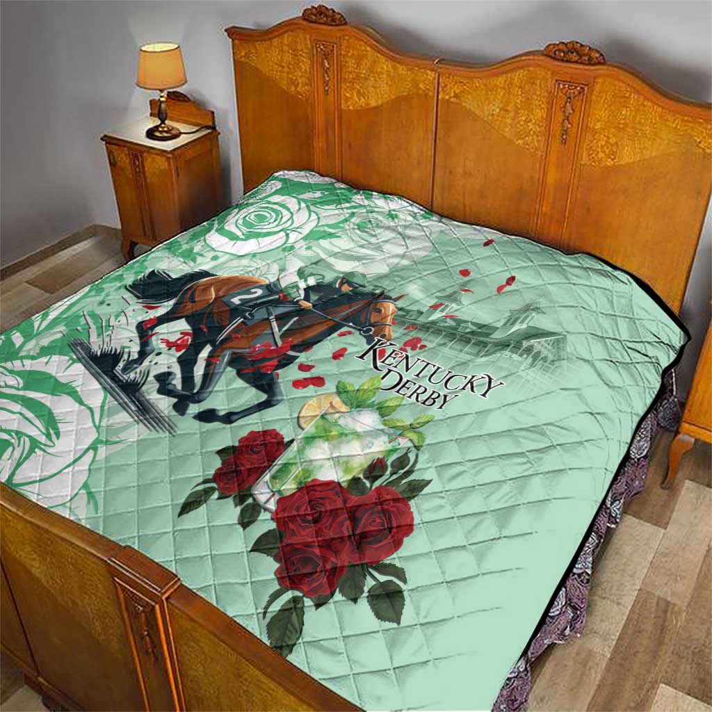 Kentucky Horse Racing Quilt Churchill Downs Derby Mint Julep Cocktail