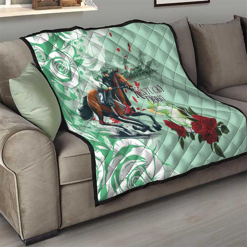 Kentucky Horse Racing Quilt Churchill Downs Derby Mint Julep Cocktail