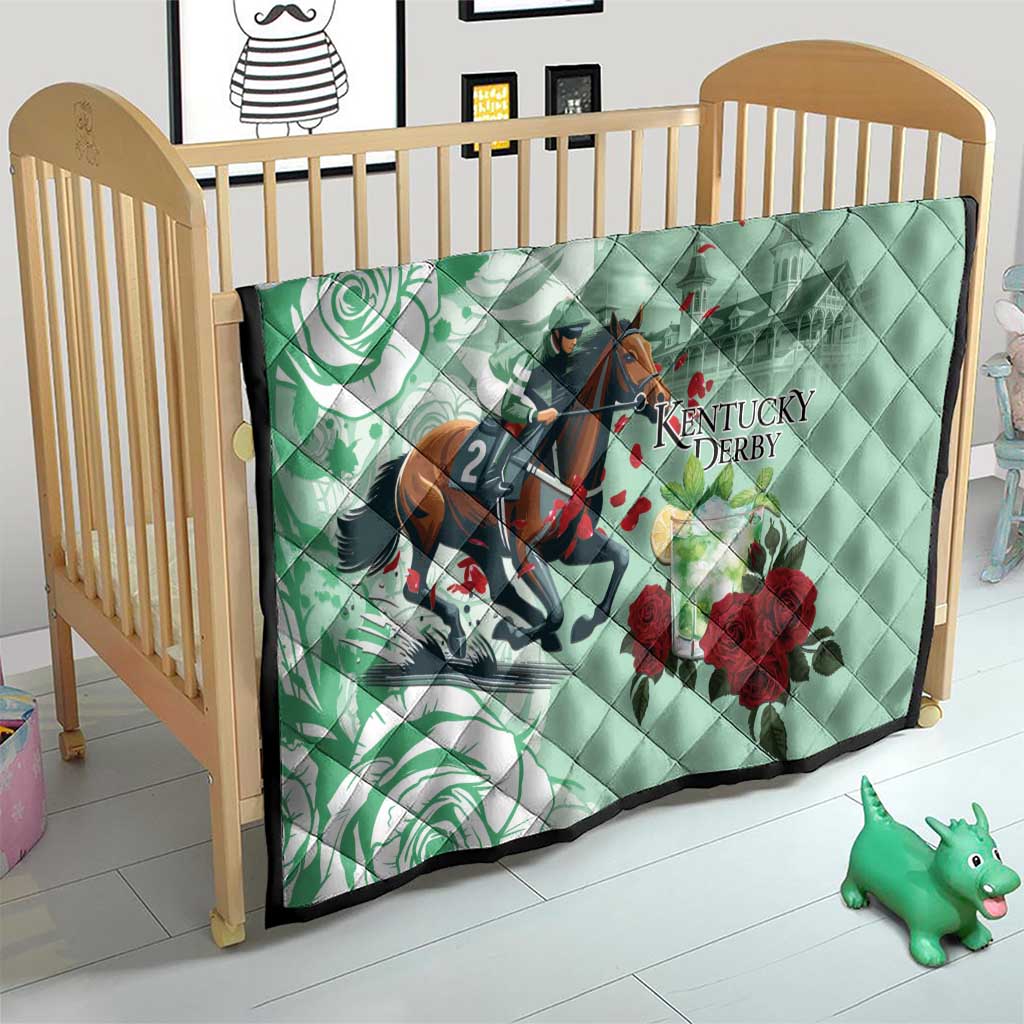 Kentucky Horse Racing Quilt Churchill Downs Derby Mint Julep Cocktail