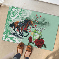 Kentucky Horse Racing Rubber Doormat Churchill Downs Derby Mint Julep Cocktail