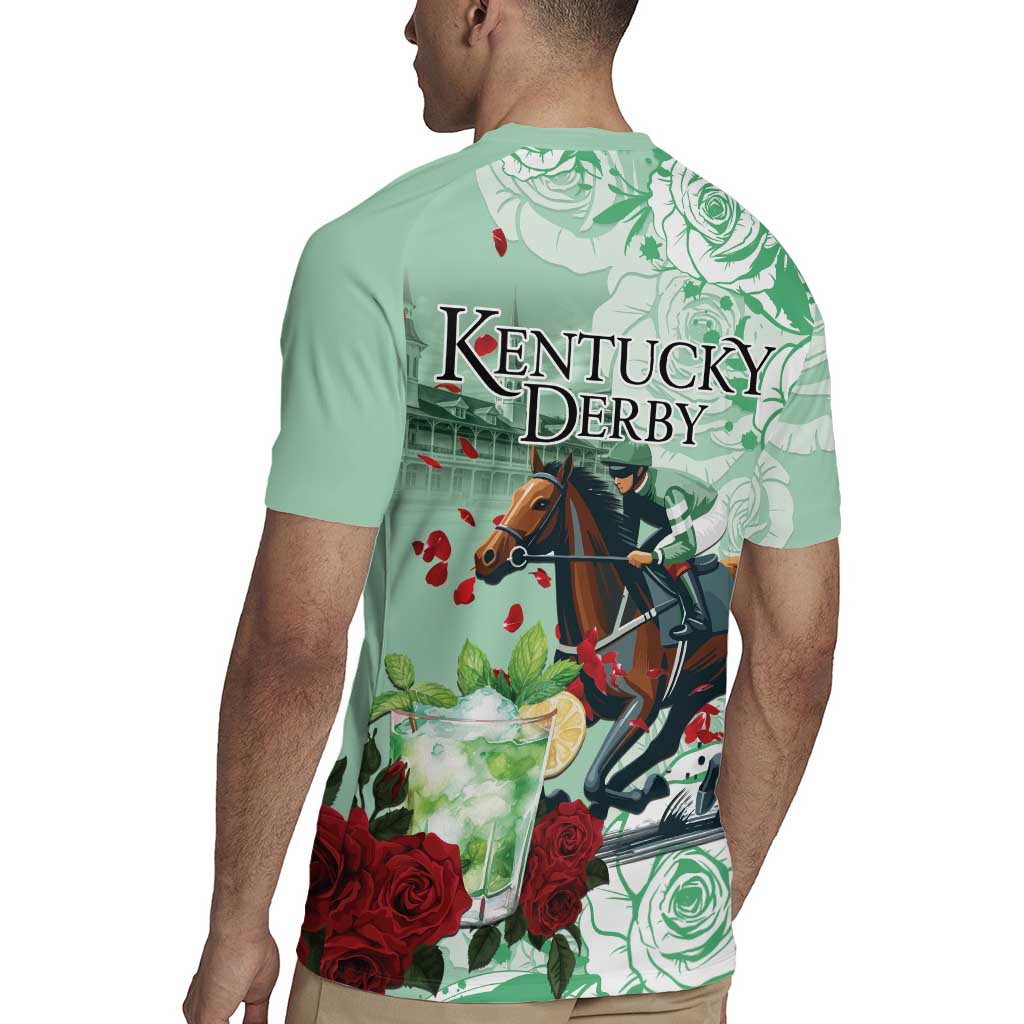 Kentucky Horse Racing Rugby Jersey Churchill Downs Derby Mint Julep Cocktail