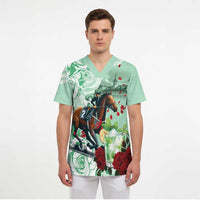 Kentucky Horse Racing Scrub Top Churchill Downs Derby Mint Julep Cocktail - Wonder Print Shop