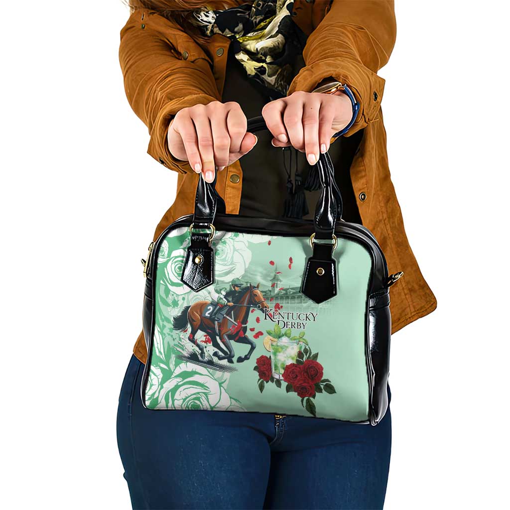 Kentucky Horse Racing Shoulder Handbag Churchill Downs Derby Mint Julep Cocktail